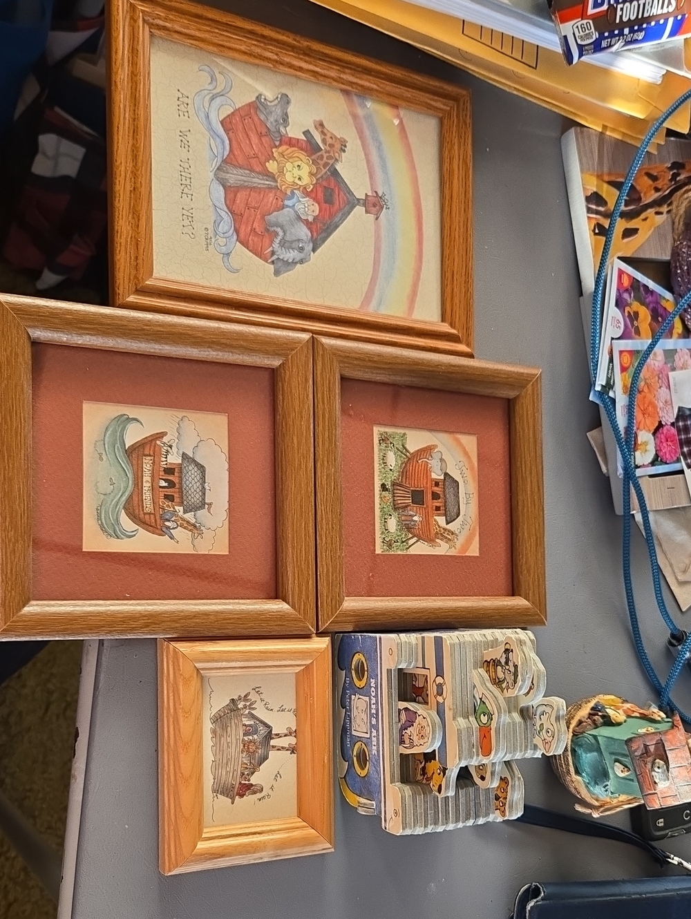 Noah's Ark Photo Frames, Book And Ornament